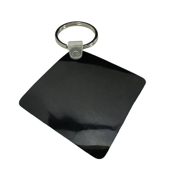 Vintage SAFECO Logo Rubber Advertising Key Ring Key Chain Black Red & White - Picture 2 of 3